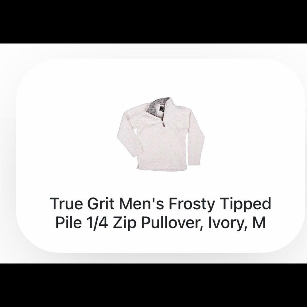 True Grit Men’s Frost Tipped Pile 1/4 Zip Pullover
